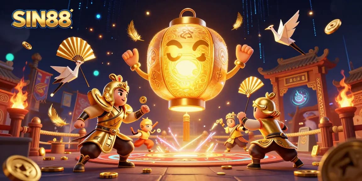 SIN88 offers exhilarating casino experiences amidst golden lantern spirits and dynamic gaming elements.