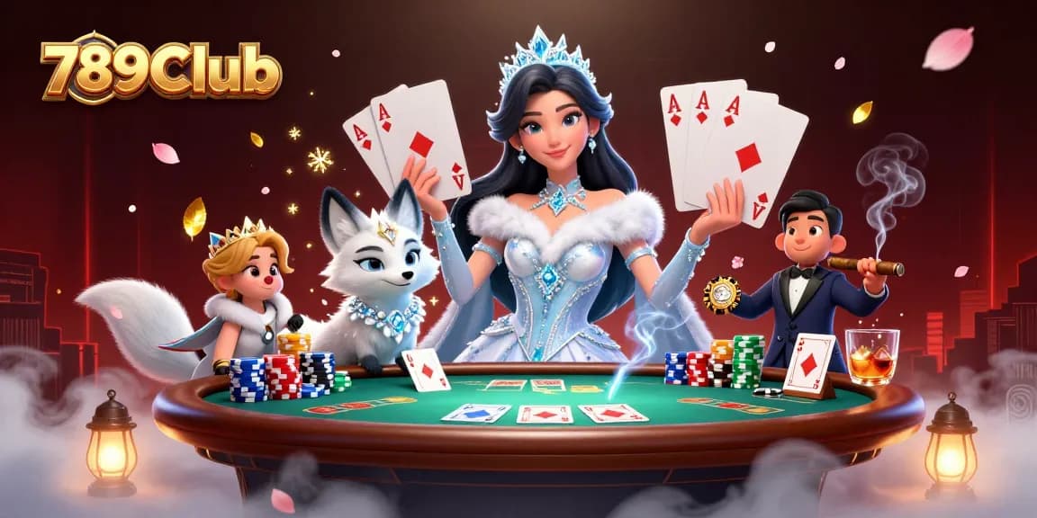 Engage with thrilling poker action at 789Club with vibrant characters and rich casino elements.