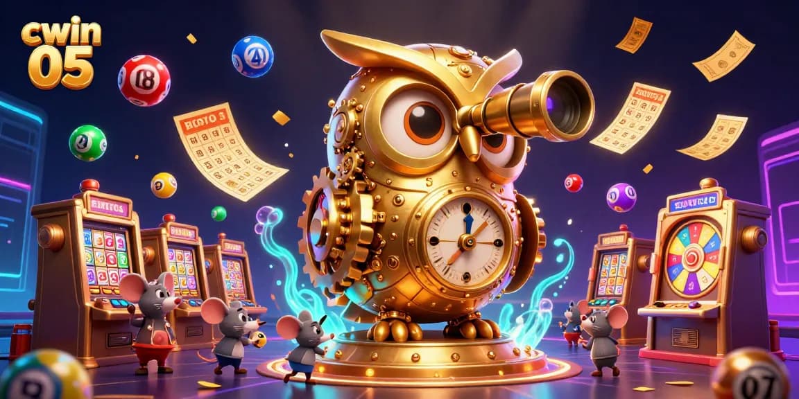 Experience the thrills of gaming at cwin 05 with charming characters among vibrant casino elements.