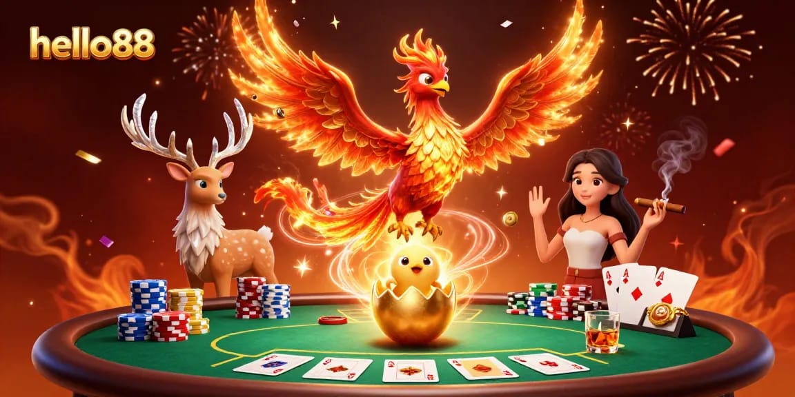 Experience thrilling stakes at hello88 with dynamic casino action featuring vibrant characters and rich gaming elements.