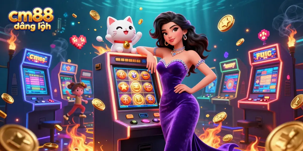 Win big with cm88 đăng nhập at a vibrant casino scene filled with exciting game elements.