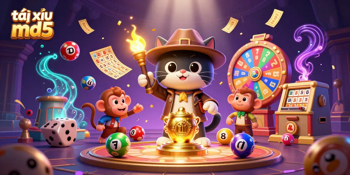 Engage with the thrilling world of tài xỉu md5 through an adventurous 3D scene showcasing casino treasures and dynamic gameplay elements.