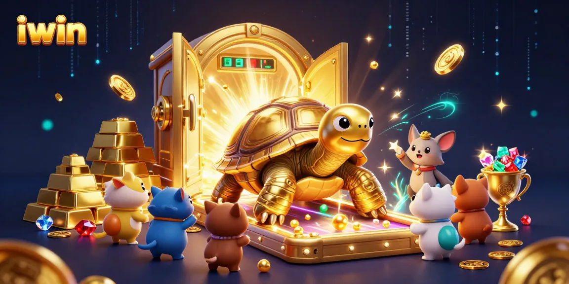 Experience iwin through a vibrant casino scene filled with exciting gaming elements and treasures.