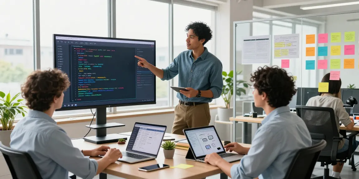 Diverse tech professionals collaborating in a bright office at the WPS Official Website.