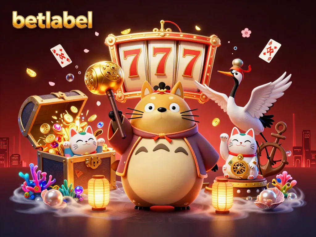 Experience fortune with betlabel's vibrant casino scene featuring lucky symbols and engaging gameplay.