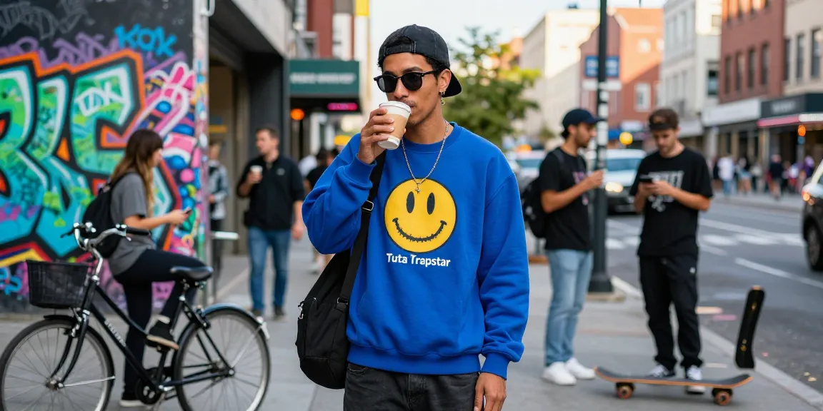 Tuta Trapstar indossata in un contesto urbano, un look streetwear alla moda.