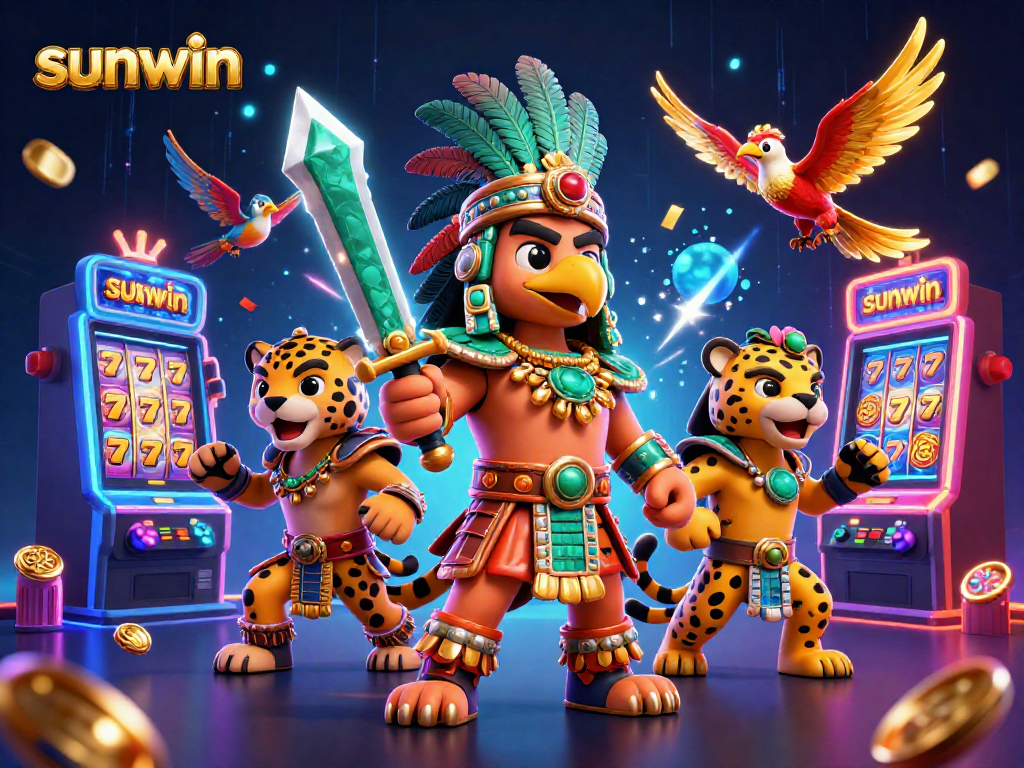 Win big at sunwin with vibrant slots and adventurous characters in a thrilling casino atmosphere.