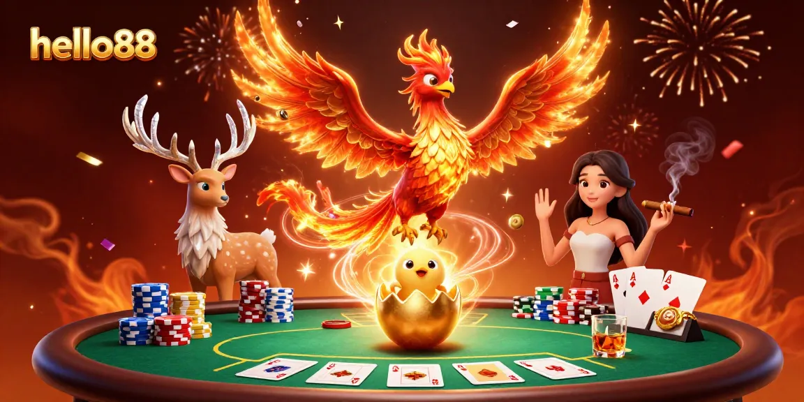 Experience thrilling stakes at hello88 with dynamic casino action featuring vibrant characters and rich gaming elements.