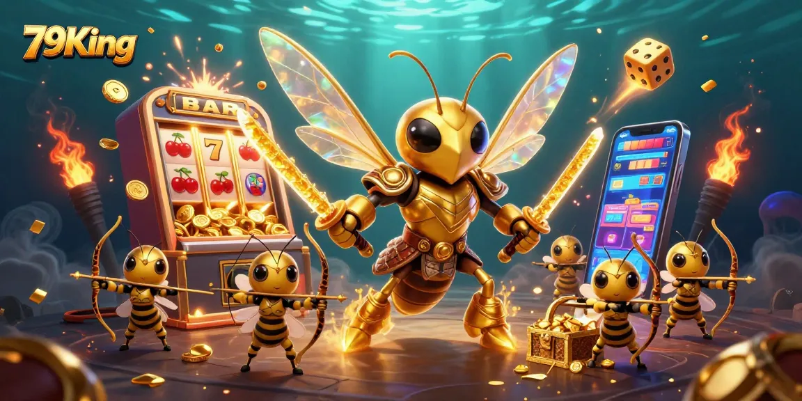 Experience the excitement of 79King's dynamic online casino environment, featuring vibrant 3D effects and engaging game elements.