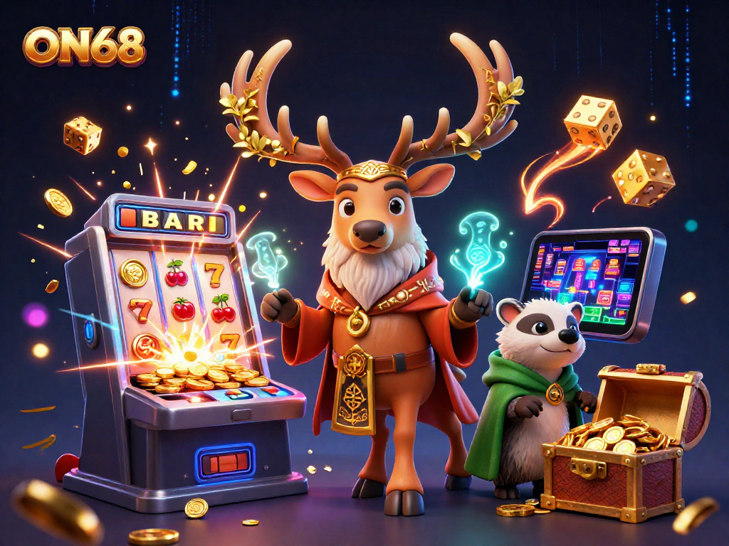 Enjoy thrilling gaming action at ON68 with colorful slots and enchanting characters