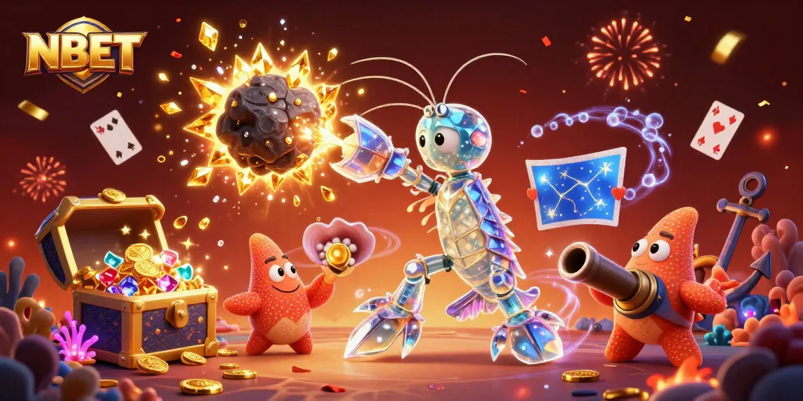 Experience thrilling wins with NBET in a vibrant, dynamic casino scene filled with excitement.