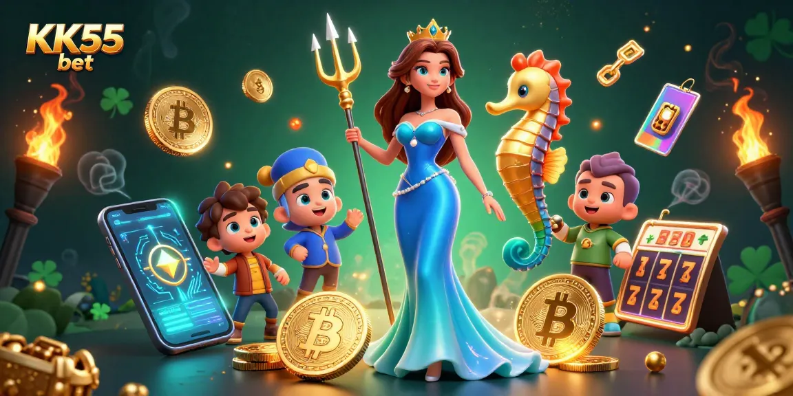 Play exciting games at KK55 bet with vibrant underwater treasures and crypto elements!
