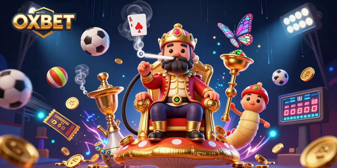 Experience the thrill of OXBET's dynamic gaming environment with a 3D illustrated casino scene.