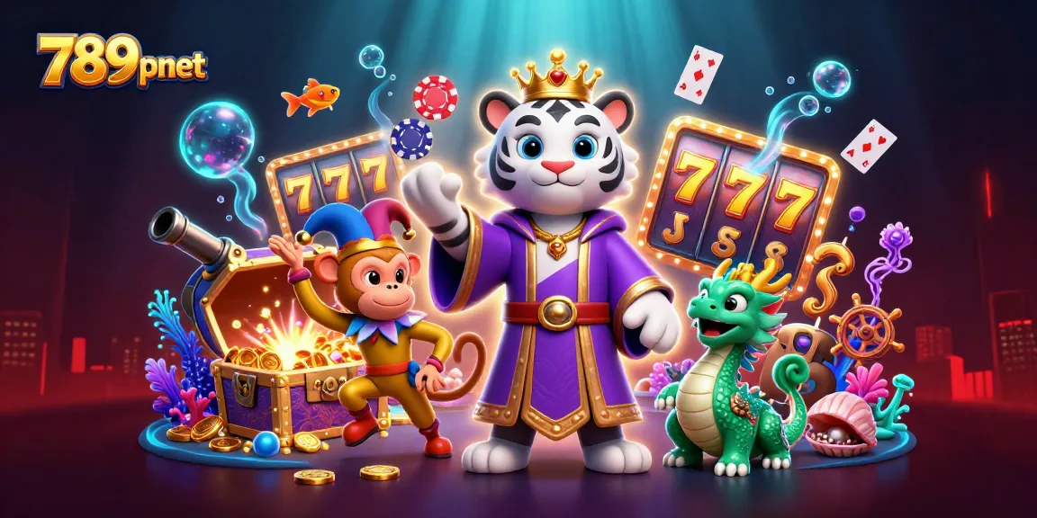 Engage in thrilling casino adventures at 789pnet with a luxurious tiger, playful monkey, and jade dragon.
