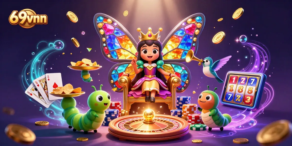 Engage with thrilling games at 69vnn, showcasing a vibrant casino scene with stunning visual elements.