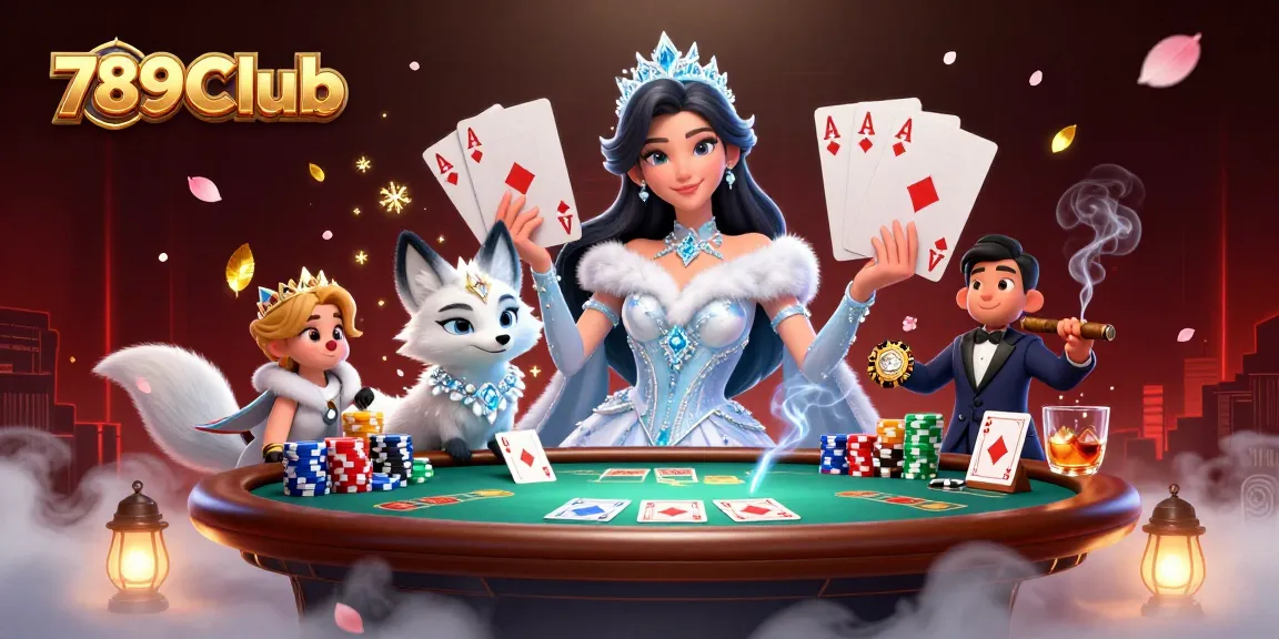 Engage with thrilling poker action at 789Club with vibrant characters and rich casino elements.