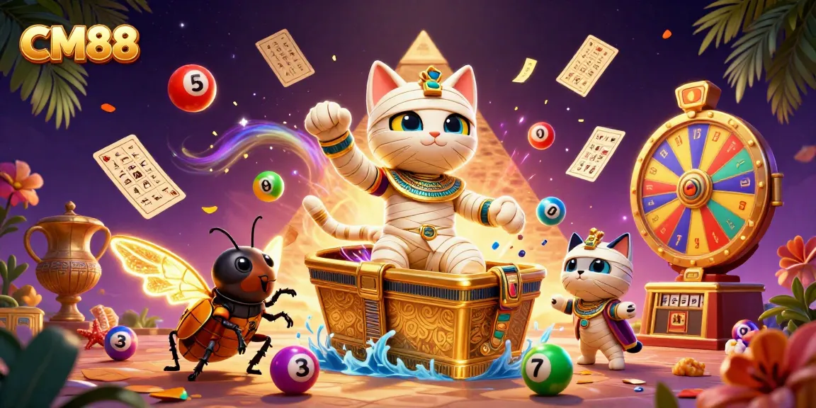 Experience thrilling gameplay with CM88 featuring vibrant lottery elements in a dazzling casino.