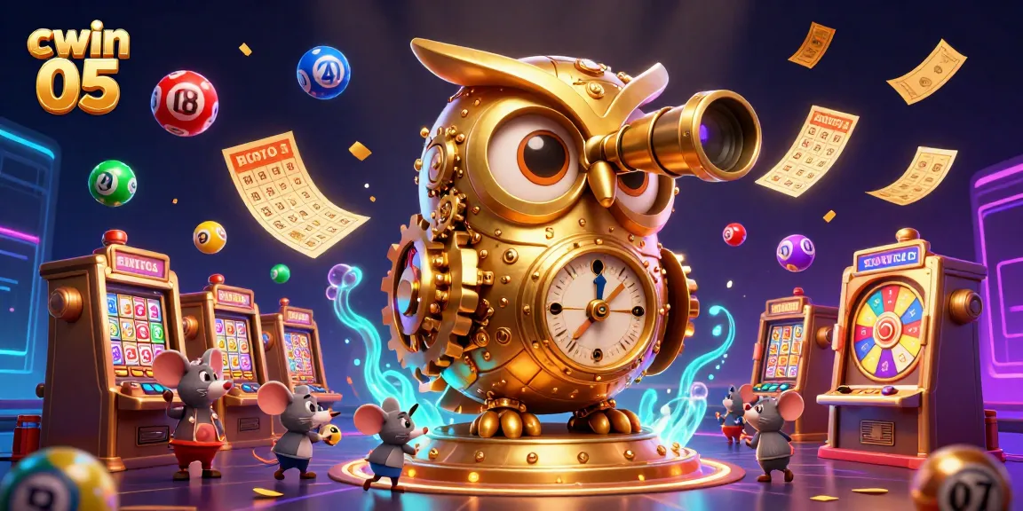 Experience the thrills of gaming at cwin 05 with charming characters among vibrant casino elements.