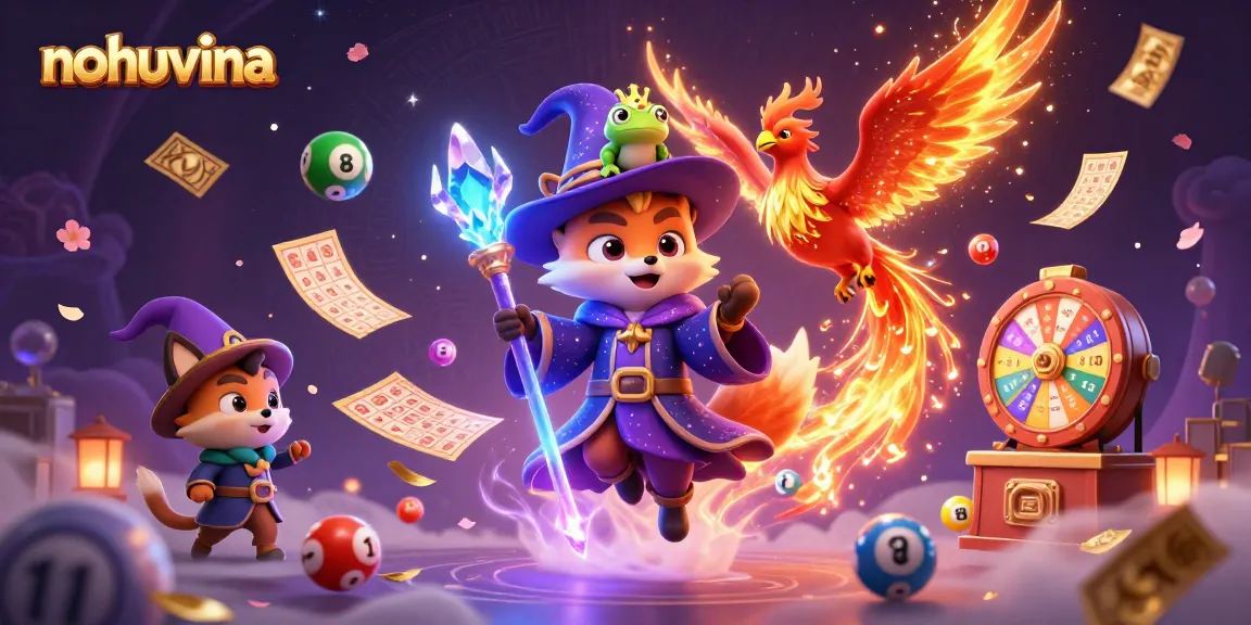 Experience the excitement of nohuvina lottery with vibrant characters and dynamic game elements.