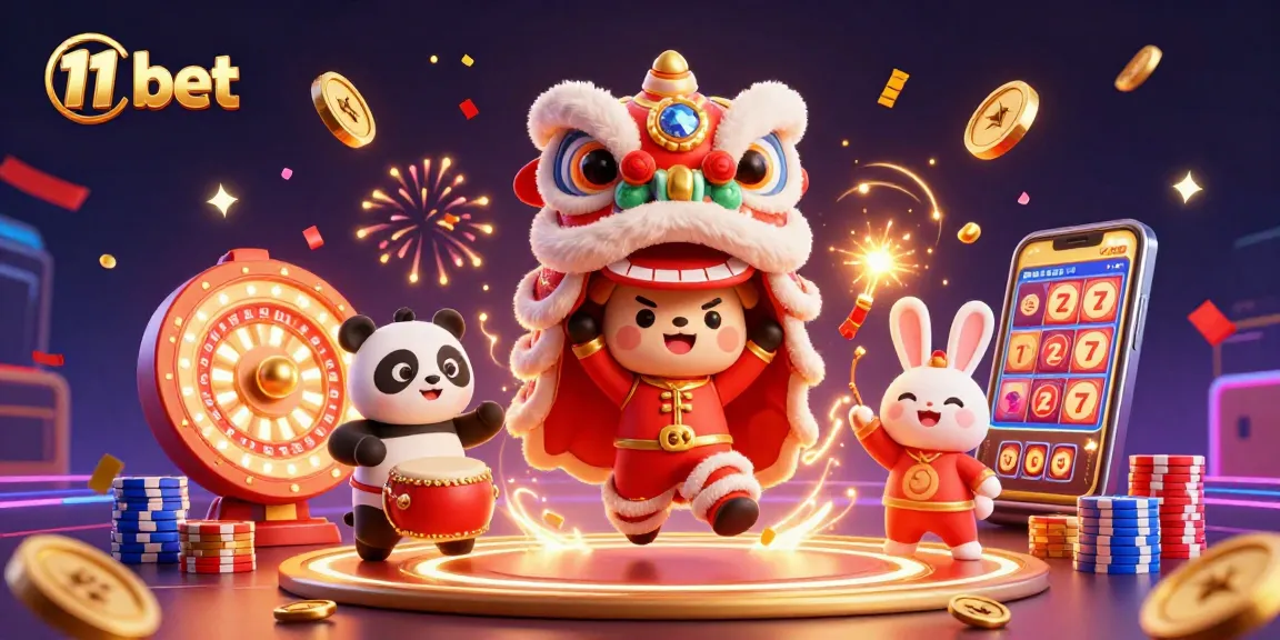 Experience the excitement with 11 bet featuring a vibrant casino celebration scene filled with dynamic game elements.