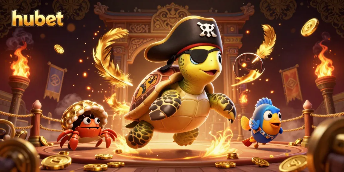 Engage with hubet's thrilling 3D pirate-themed casino adventure featuring vibrant characters and elements.